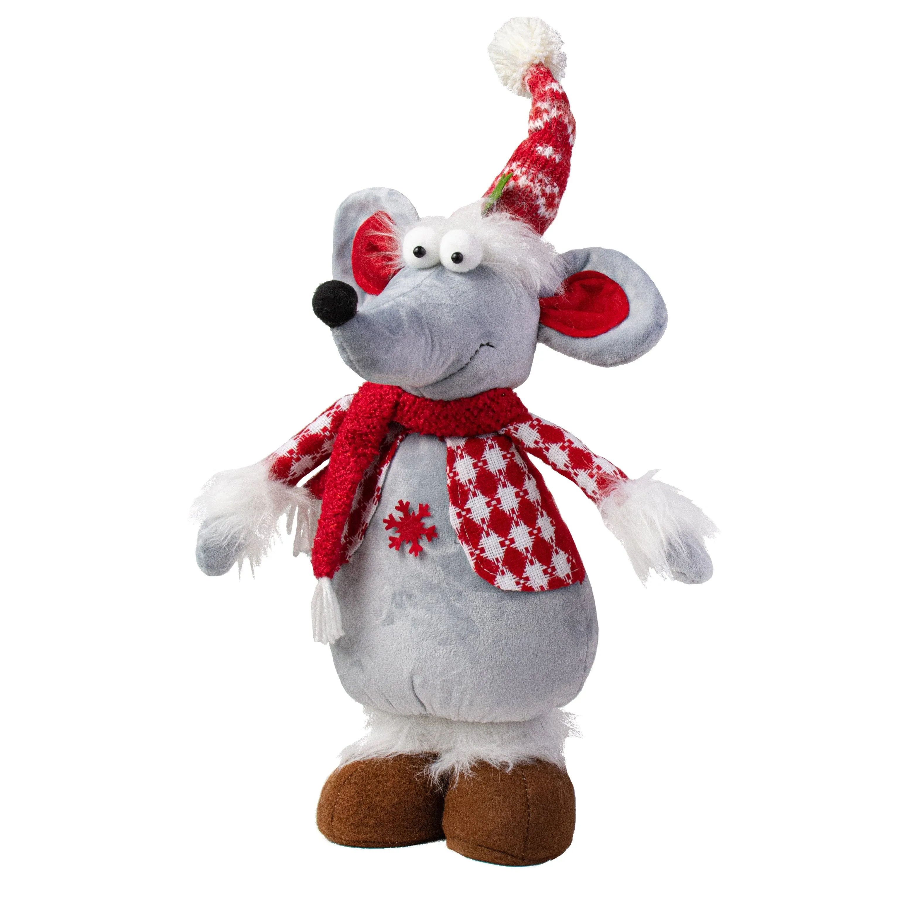 21" Standing Christmas Mouse Decoration