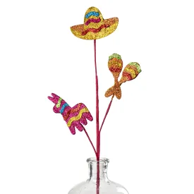 24" Fiesta Sombrero, Maracas, Donkey Pick