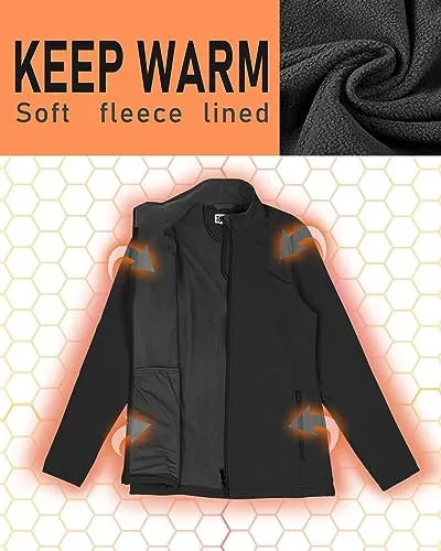 33,000ft Women's Lightweight Softshell Jacket Fleece Lined Windbreaker Waterproof Warm Jacket for Running Golf Hiking