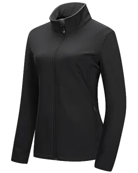 33,000ft Women's Lightweight Softshell Jacket Fleece Lined Windbreaker Waterproof Warm Jacket for Running Golf Hiking