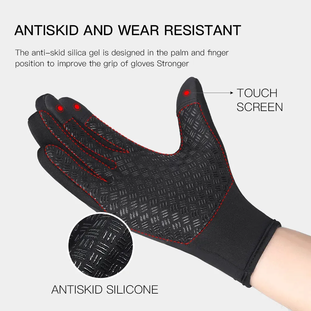 A0001 Unisex Touchscreen Winter Thermal Warm Full Finger Gloves For Cycling Bicycle Bike Ski Outdoor Camping Hiking Motorcycle