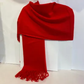 Adele - Cashmere Wool Blend Scarf - Firetruck Red