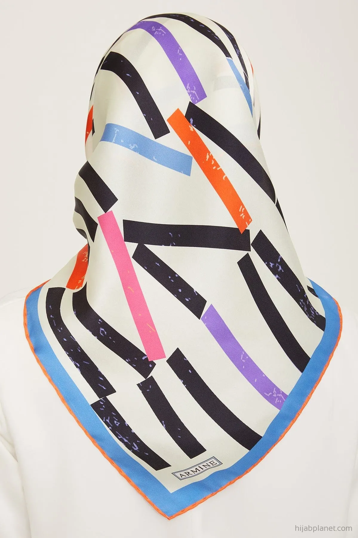 Armine Geometric Silk Scarf #32