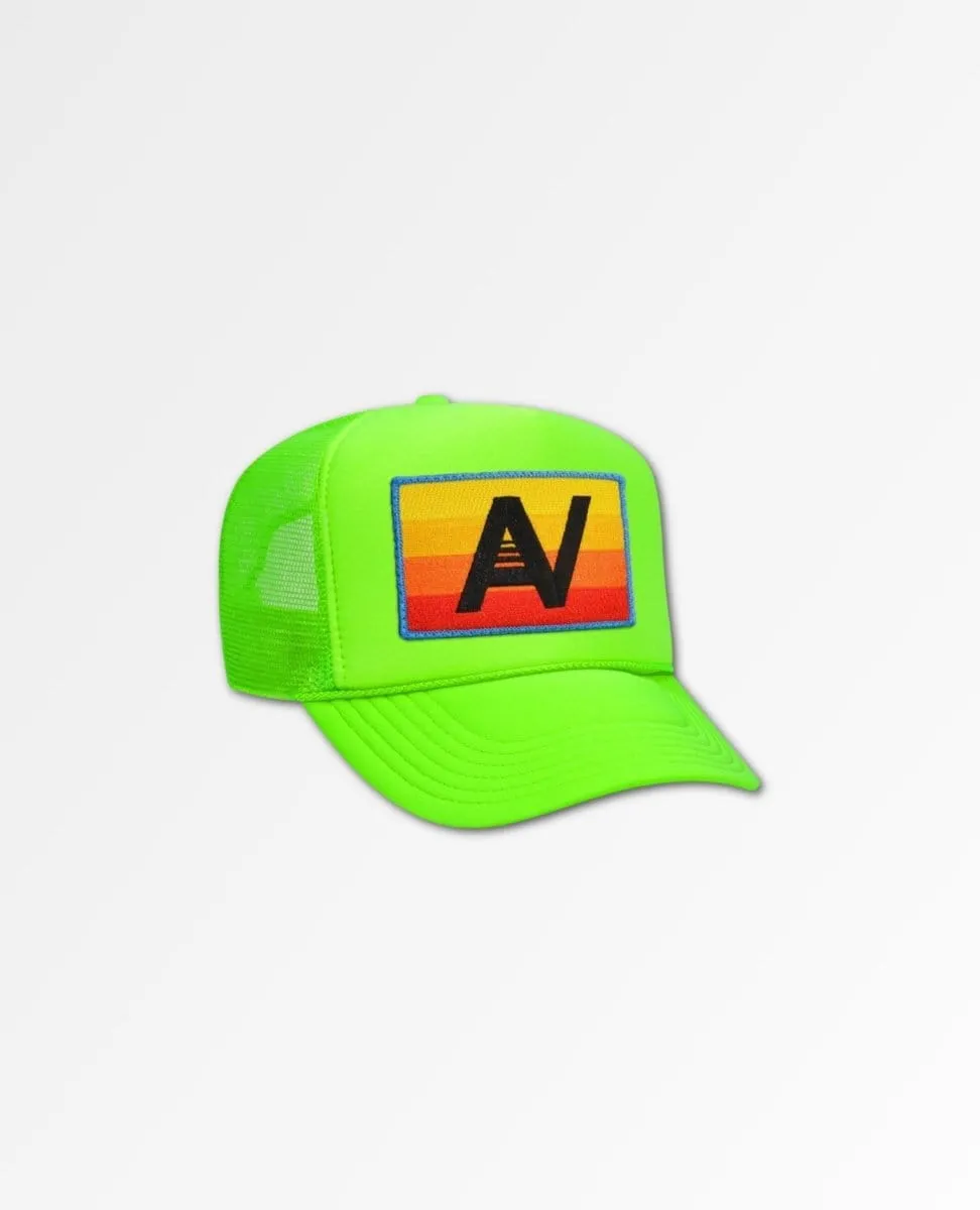 Aviator Nation Logo Rainbow Low Rise Trucker Hat