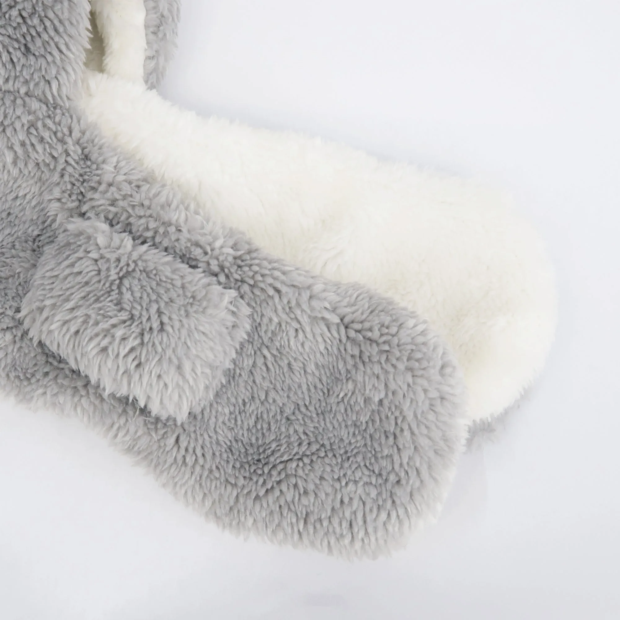 Baby Winter Earflap Bunny Bear Cozy Plush Fleece Hat | Bear Grey