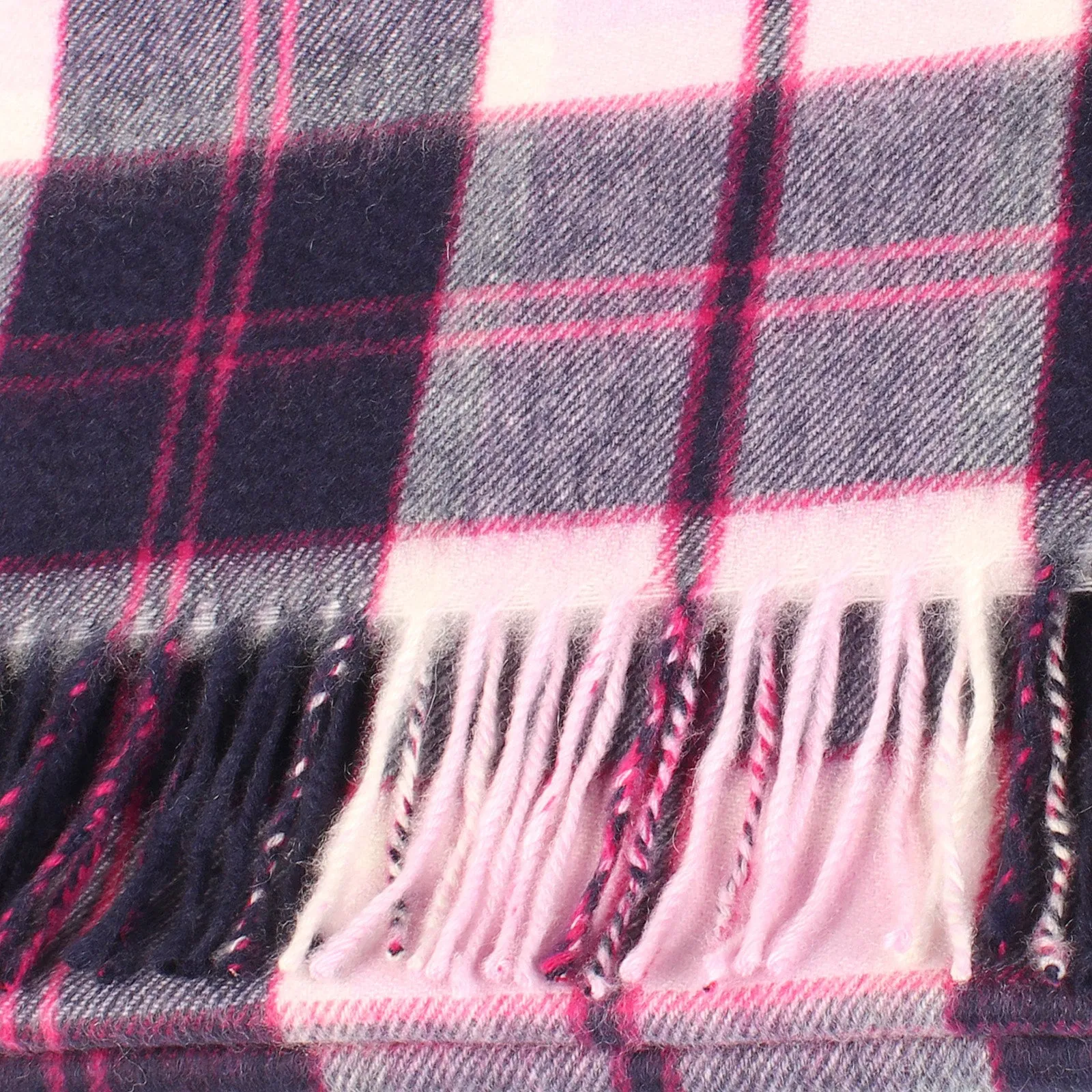 Balmoral 100% Cashmere Woven Scarf Bannockbane Pink