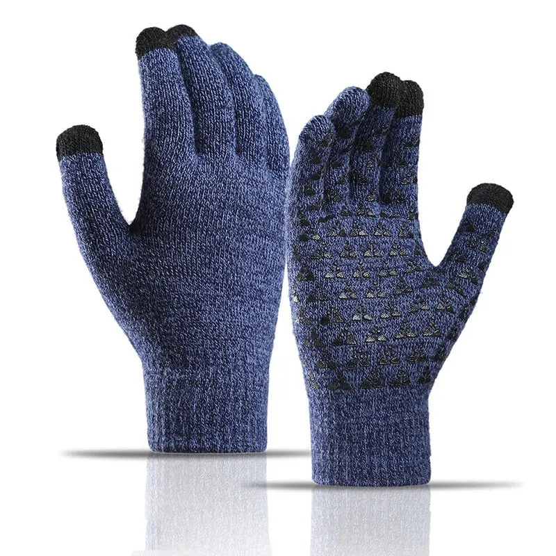 Beanie Hat Scarf and Touchscreen Gloves Set | High-quality Wool Thick Fleece