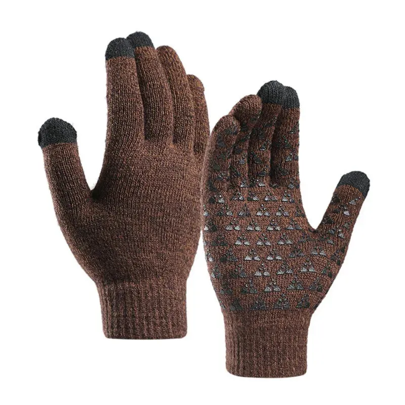 Beanie Hat Scarf and Touchscreen Gloves Set | High-quality Wool Thick Fleece