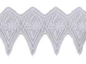 Beautiful Embroidered Broad White Guipure Lace Trim