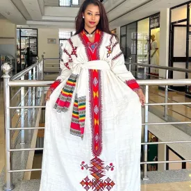 Beautiful Habesha Dress Modern Habesha Kemis Simple Ethiopian Dress Women's Dress Eritrean Dress Women's Style ሀበሻ ቀሚስ ሀበሻ ልብስ