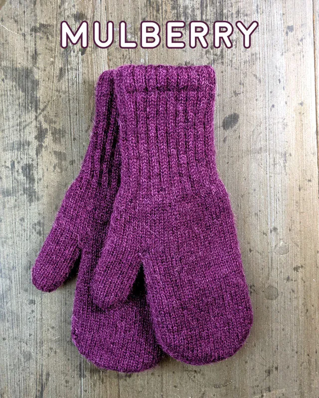 Bouclé Lined Alpaca Mittens