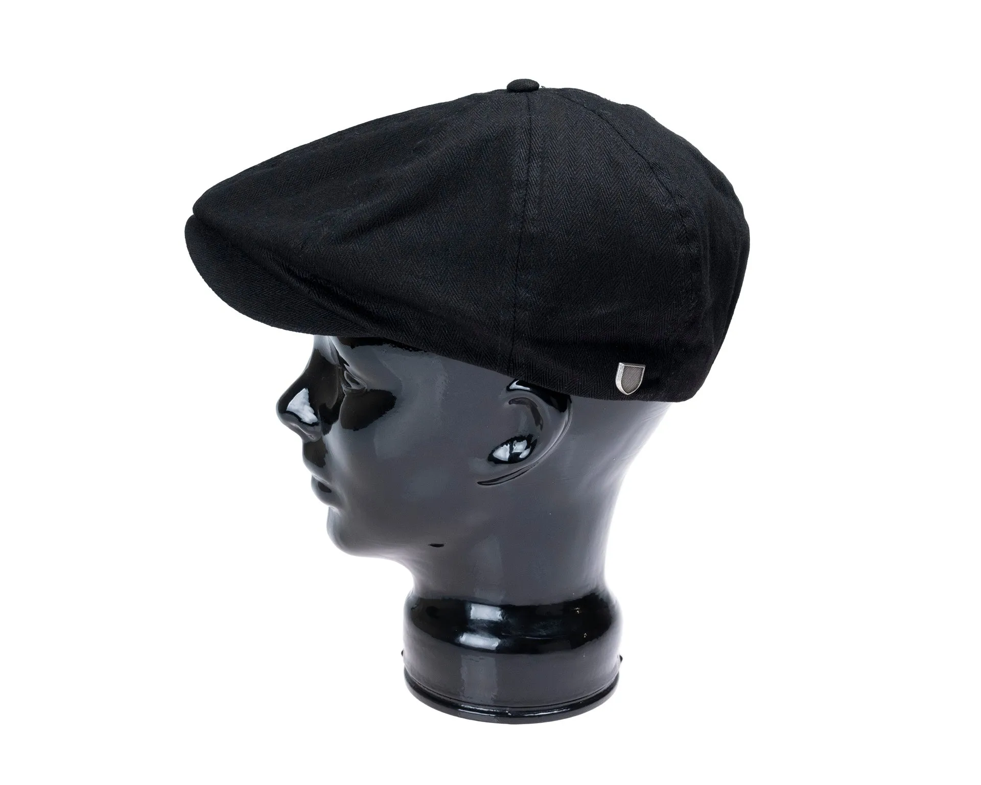 Brood Newsboy Cap | Black Cotton