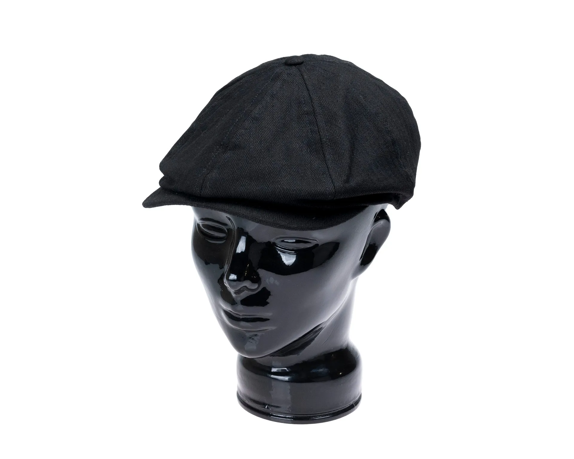 Brood Newsboy Cap | Black Cotton