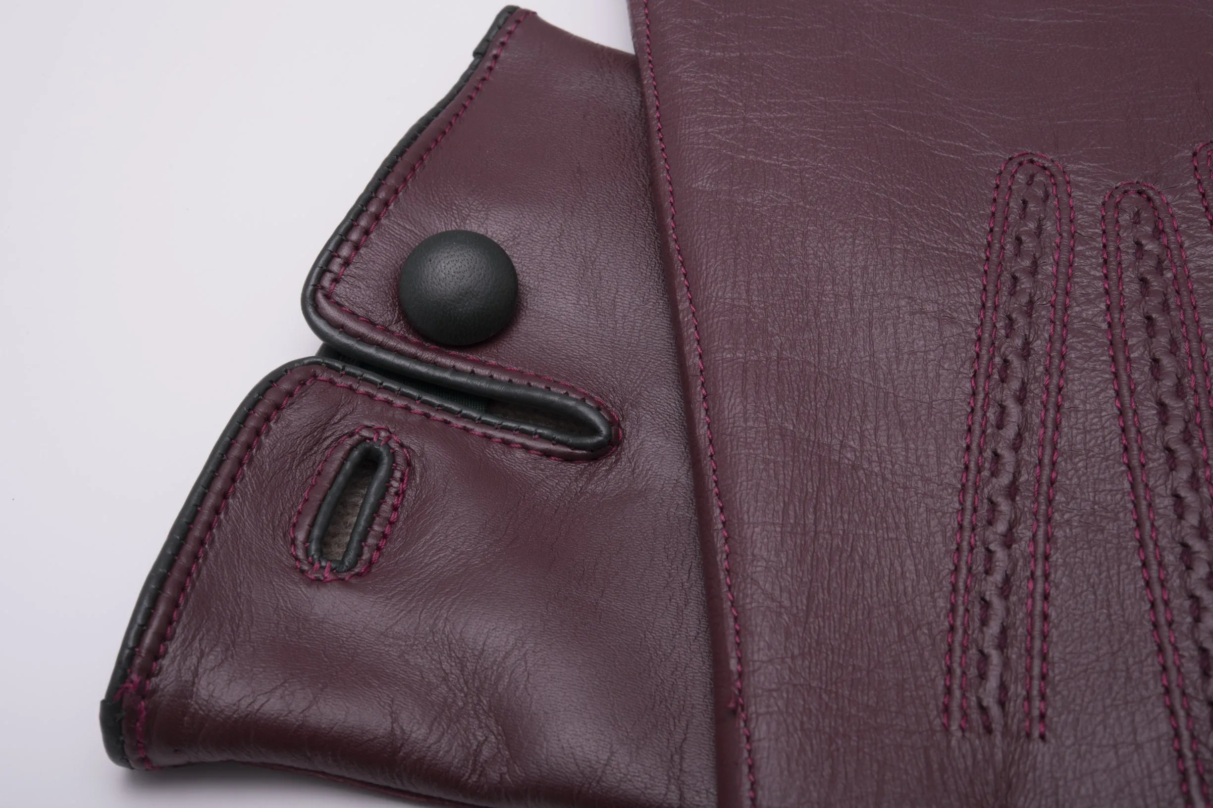 Burgundy Touchscreen Lamb Nappa Leather Dress Gloves