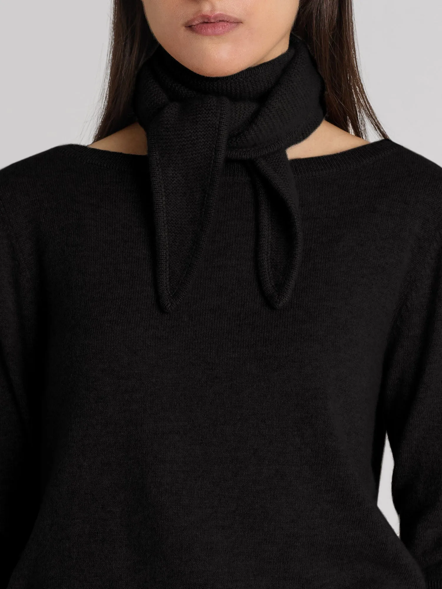 Cashmere mini scarf "Alfie" - Black