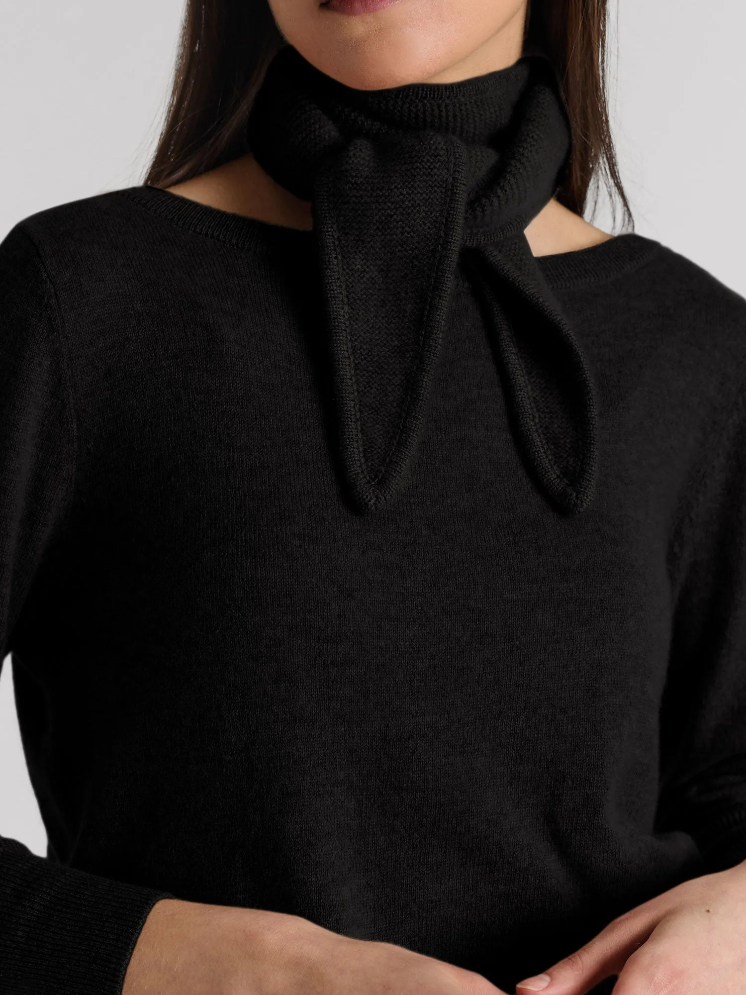 Cashmere mini scarf "Alfie" - Black