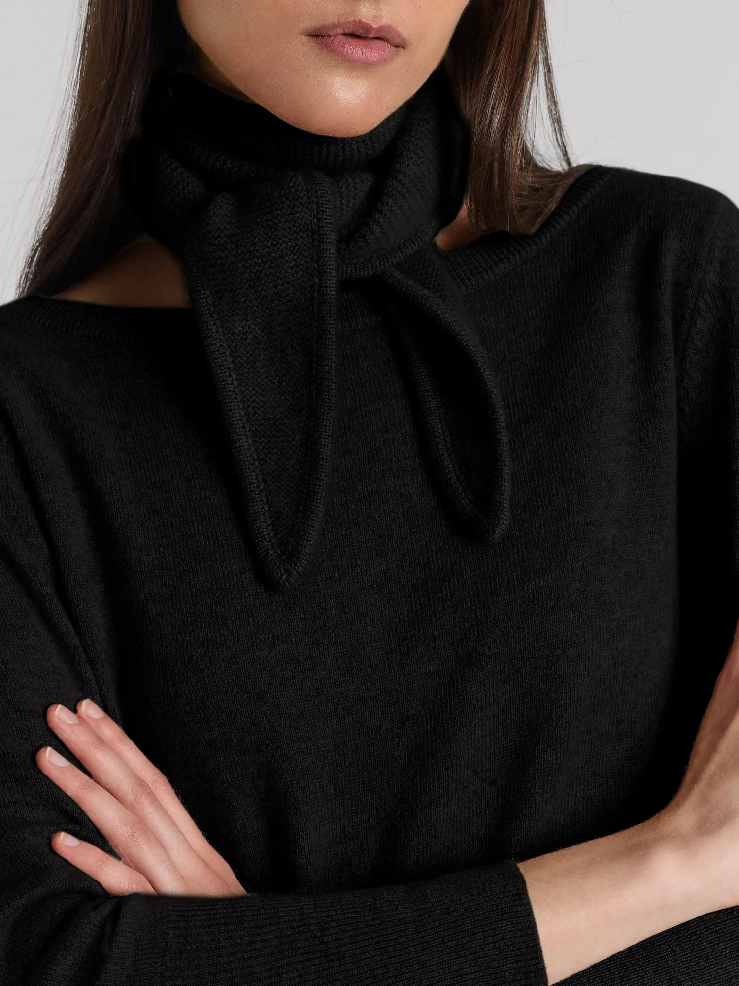 Cashmere mini scarf "Alfie" - Black