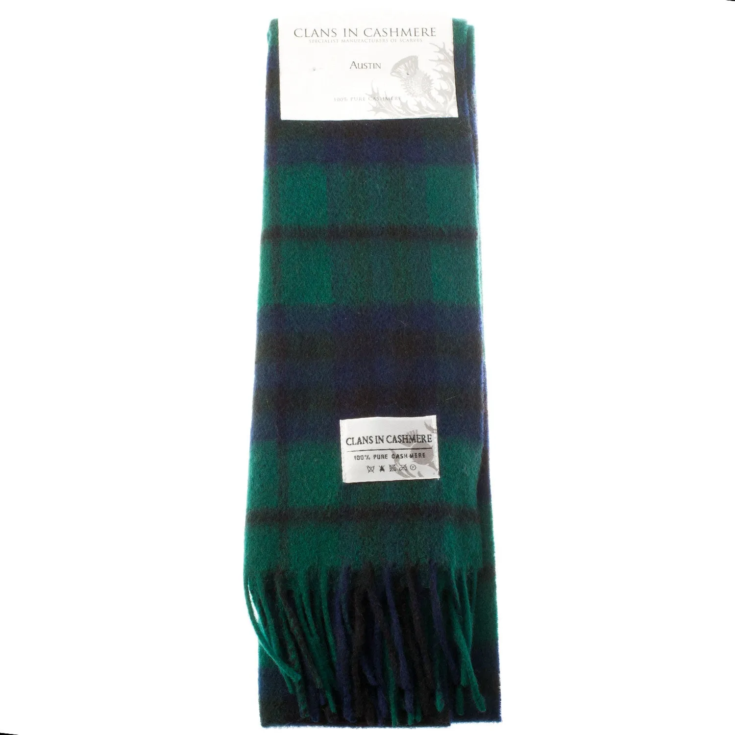 Cashmere Scottish Tartan Clan Scarf  Austin