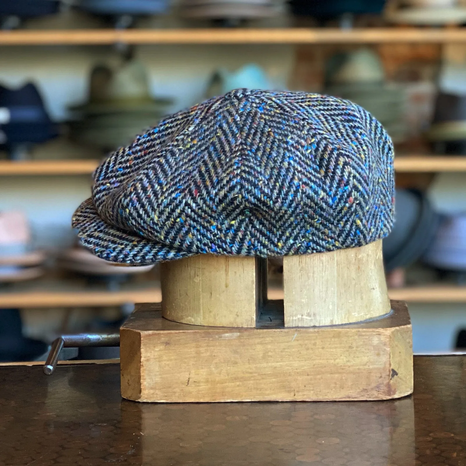 Classic Herringbone Newsboy