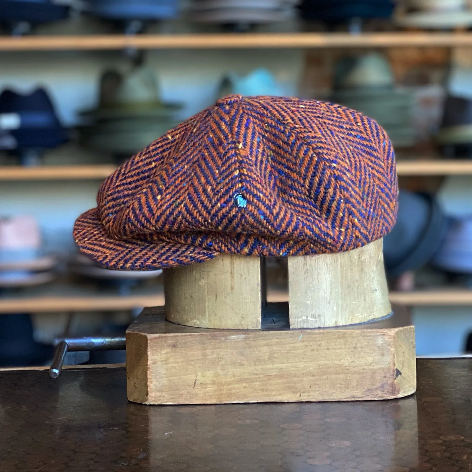 Classic Herringbone Newsboy