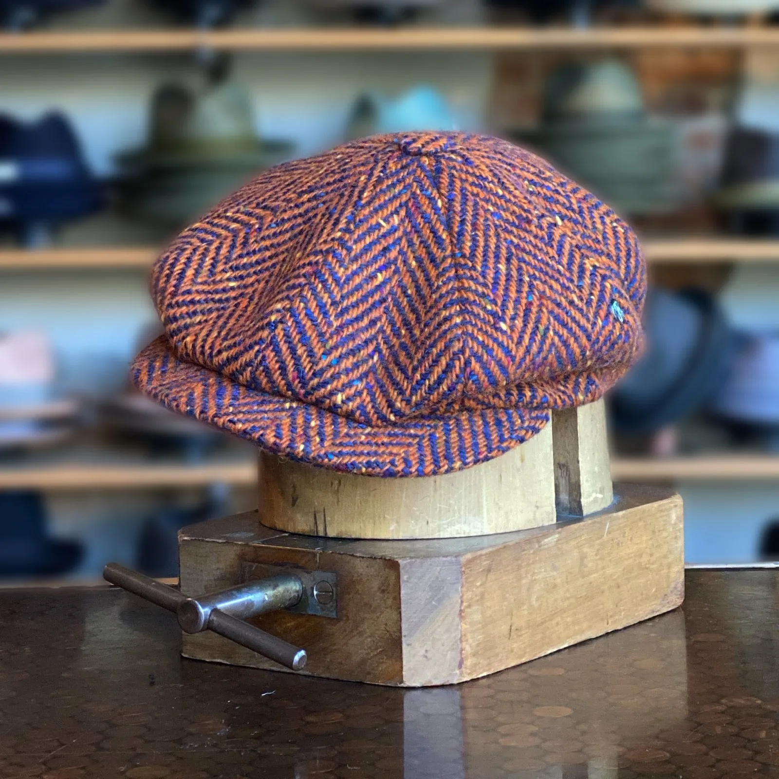 Classic Herringbone Newsboy