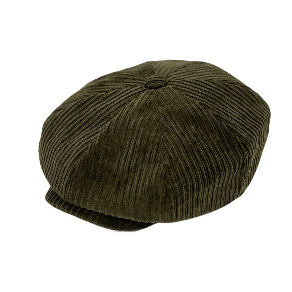 Corduroy Baker Boy Cap Simple Plain Beret Cotton Ivy Newsboy Hat LDG1465