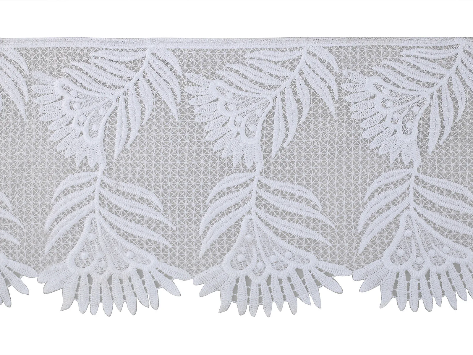 Cutwork Broad White Edging Lace Trim