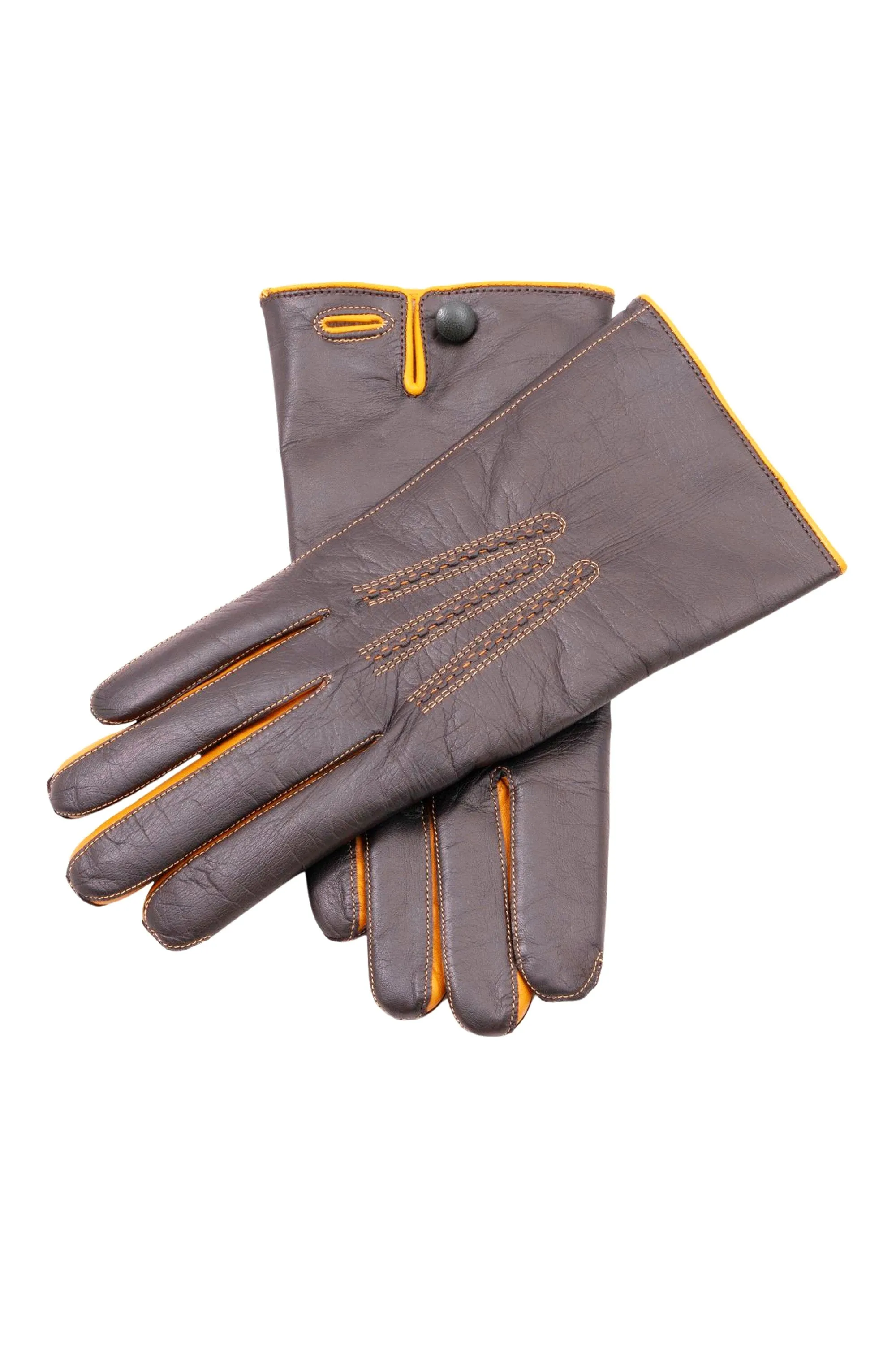 Dark Brown Touchscreen Lamb Nappa Gloves