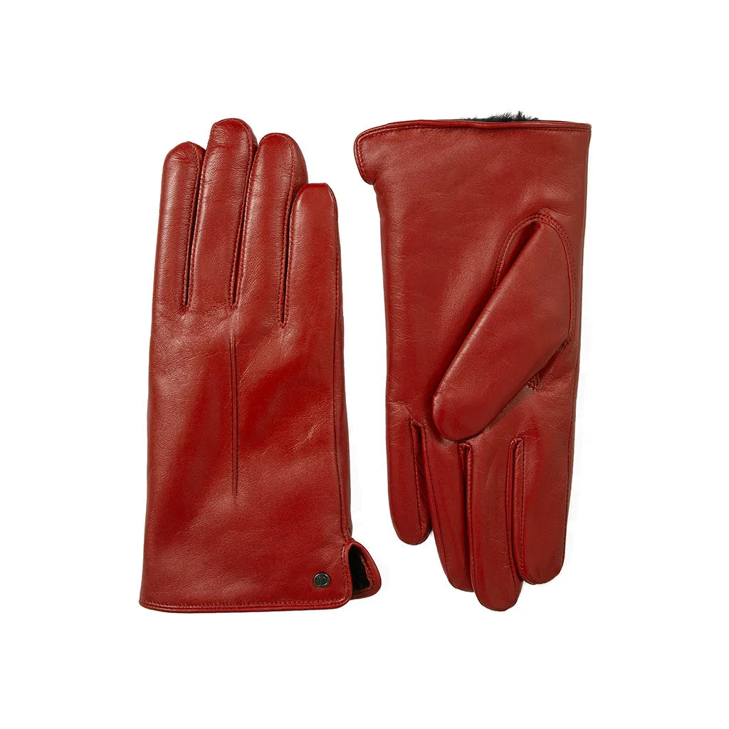 Dents Maria Womens Leather Touch Screen Gloves - Berry - Style: 7-2461