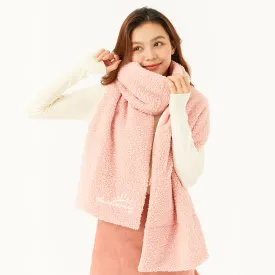 Dual-sided Fleece Long Scarf Warm Wrap Shawl with Pockets for Cold Winter Season