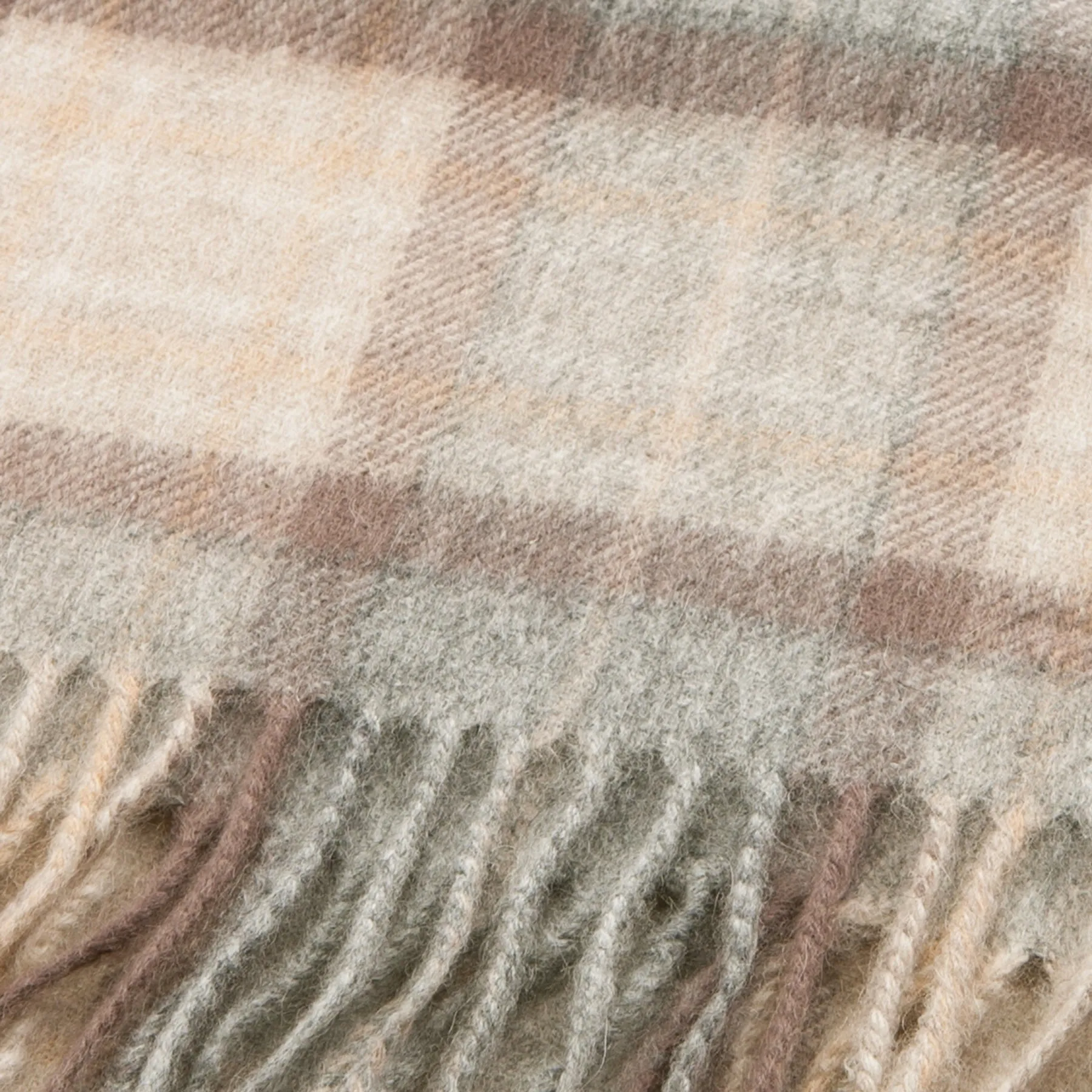 Edinburgh Cashmere Scarf  Mackellar Natural