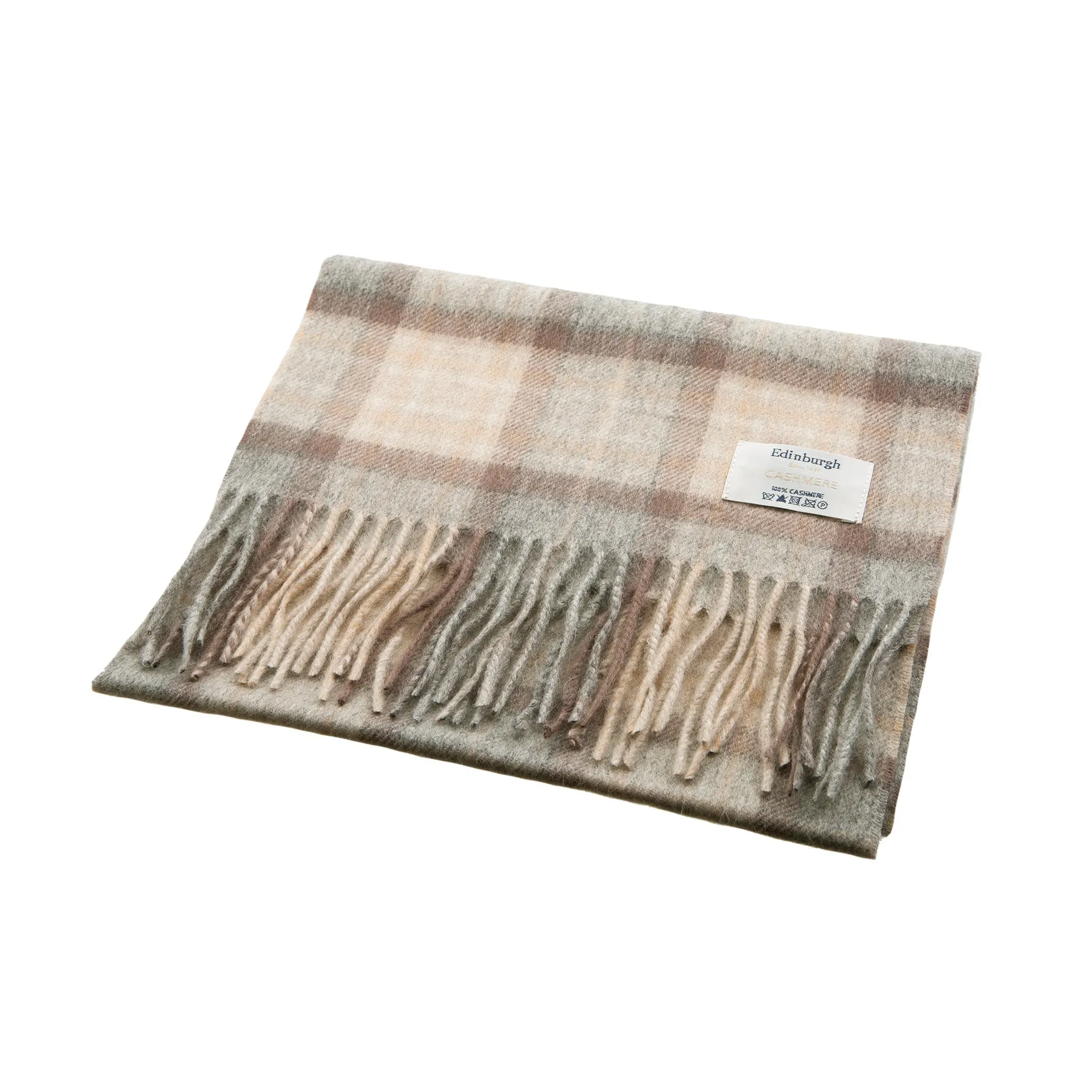 Edinburgh Cashmere Scarf  Mackellar Natural