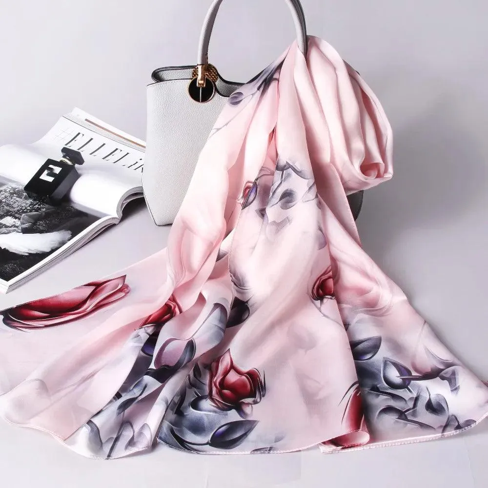 Elegant Hangzhou 100% Pure Silk Scarf - Timeless Luxury Wrap