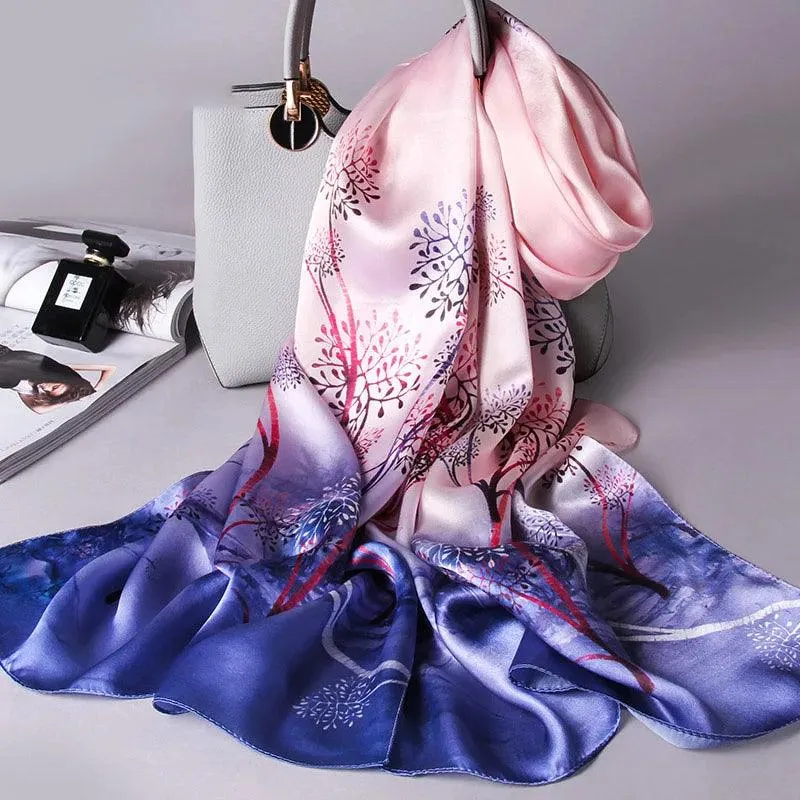 Elegant Hangzhou 100% Pure Silk Scarf - Timeless Luxury Wrap