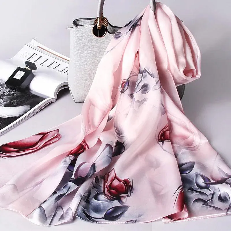 Elegant Hangzhou 100% Pure Silk Scarf - Timeless Luxury Wrap