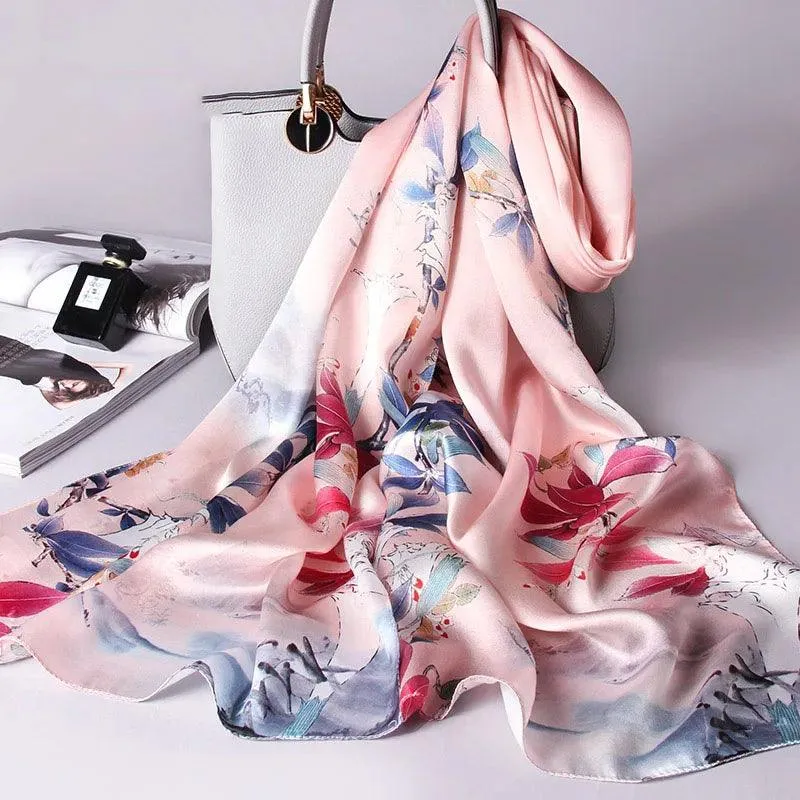 Elegant Hangzhou 100% Pure Silk Scarf - Timeless Luxury Wrap