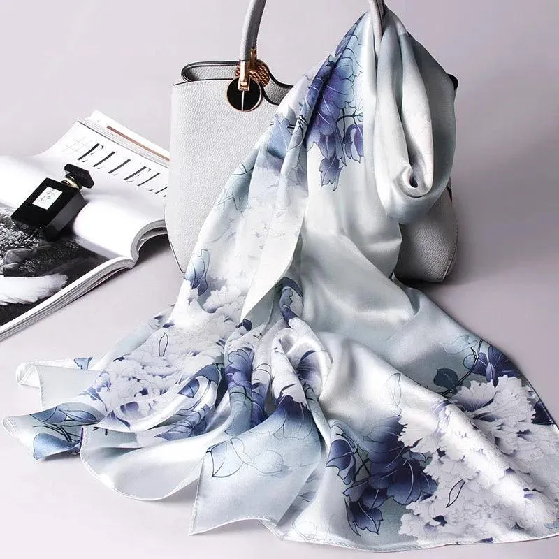 Elegant Hangzhou 100% Pure Silk Scarf - Timeless Luxury Wrap