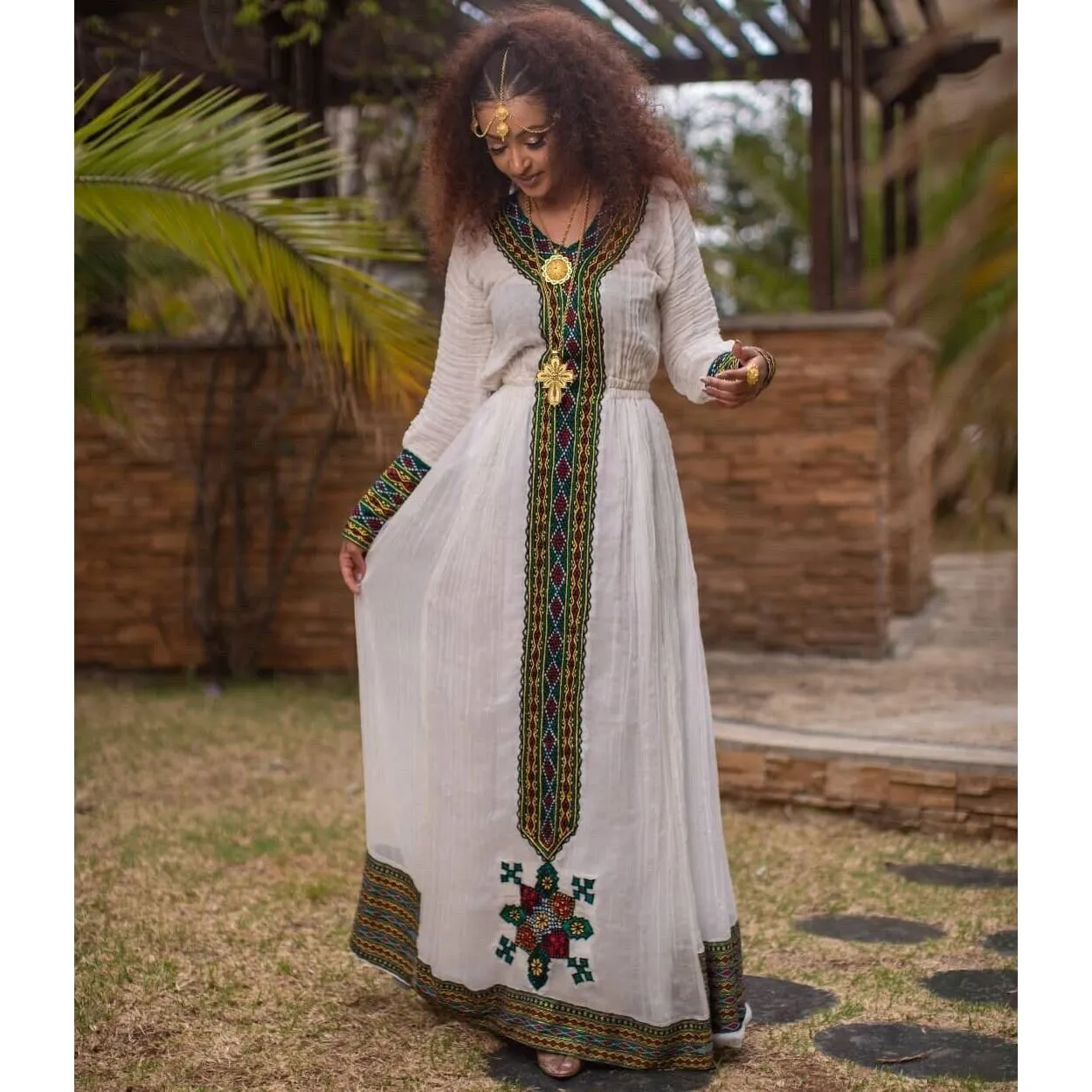 Ethiopian Traditional Dress Habesha Dress Ethiopian Dress Women's Dress Habesha Kemis Eritrean Dress Women's Style