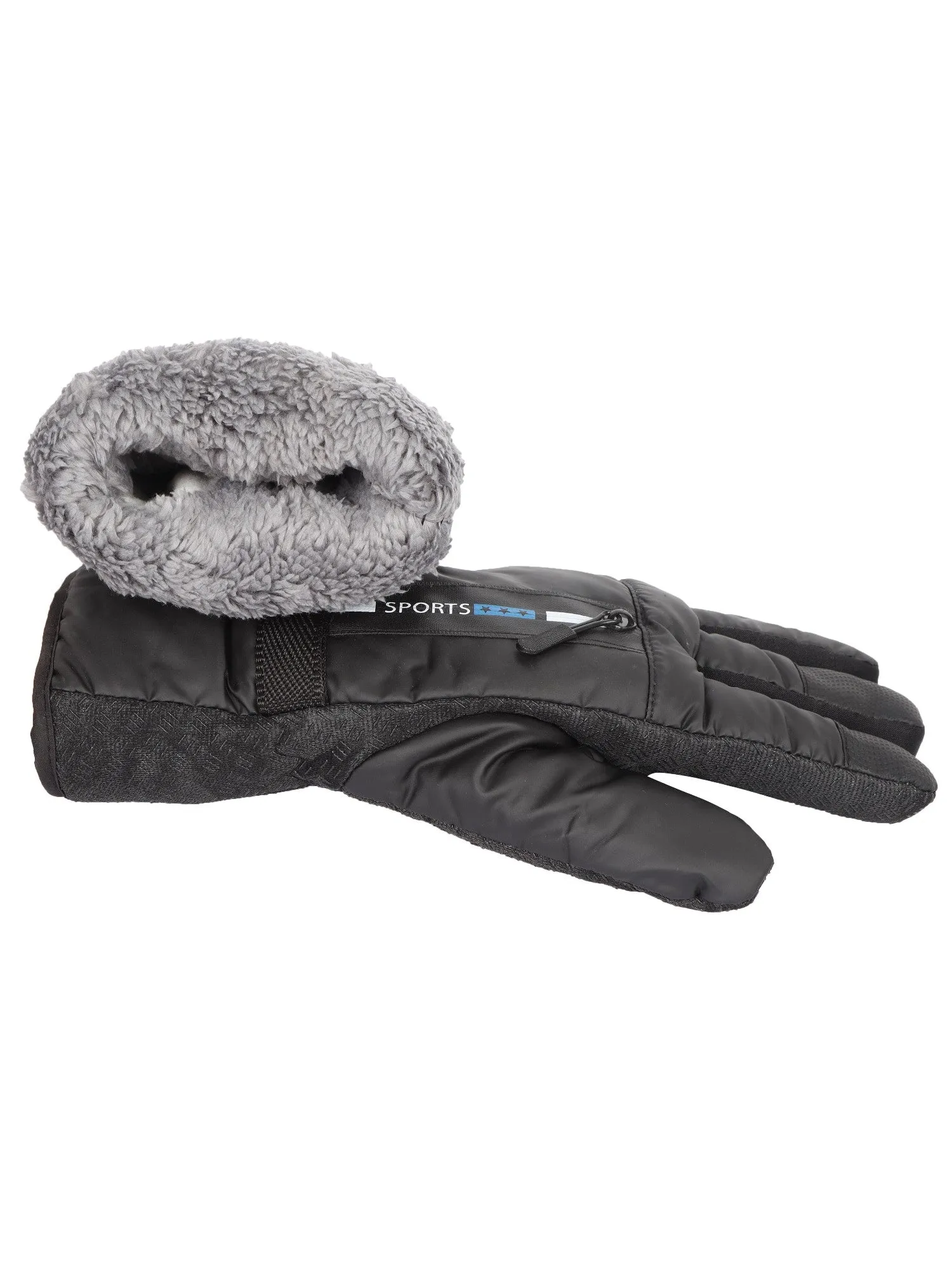 FabSeasons Unisex Warm Winter Gloves For Men & Women, with Faux Fur thermal lining inside