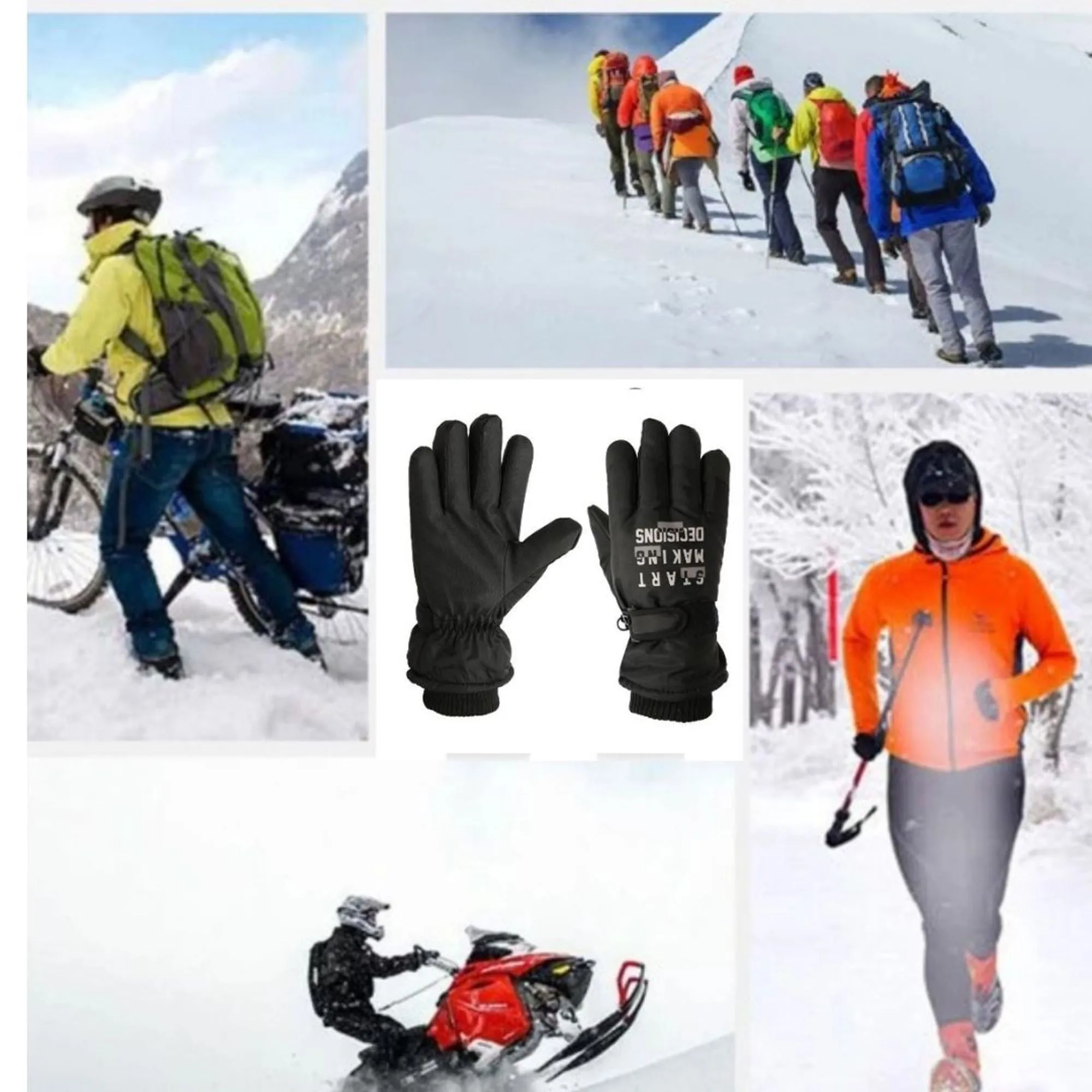 FabSeasons Unisex Warm Winter Gloves, Mobile Touchscreen enabled, Waterproof, windproof for hiking, driving, running & outdoors