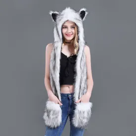 Faux Fur Animal Hood