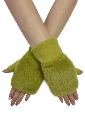 Faux Fur Fingerless Wrist Warmers