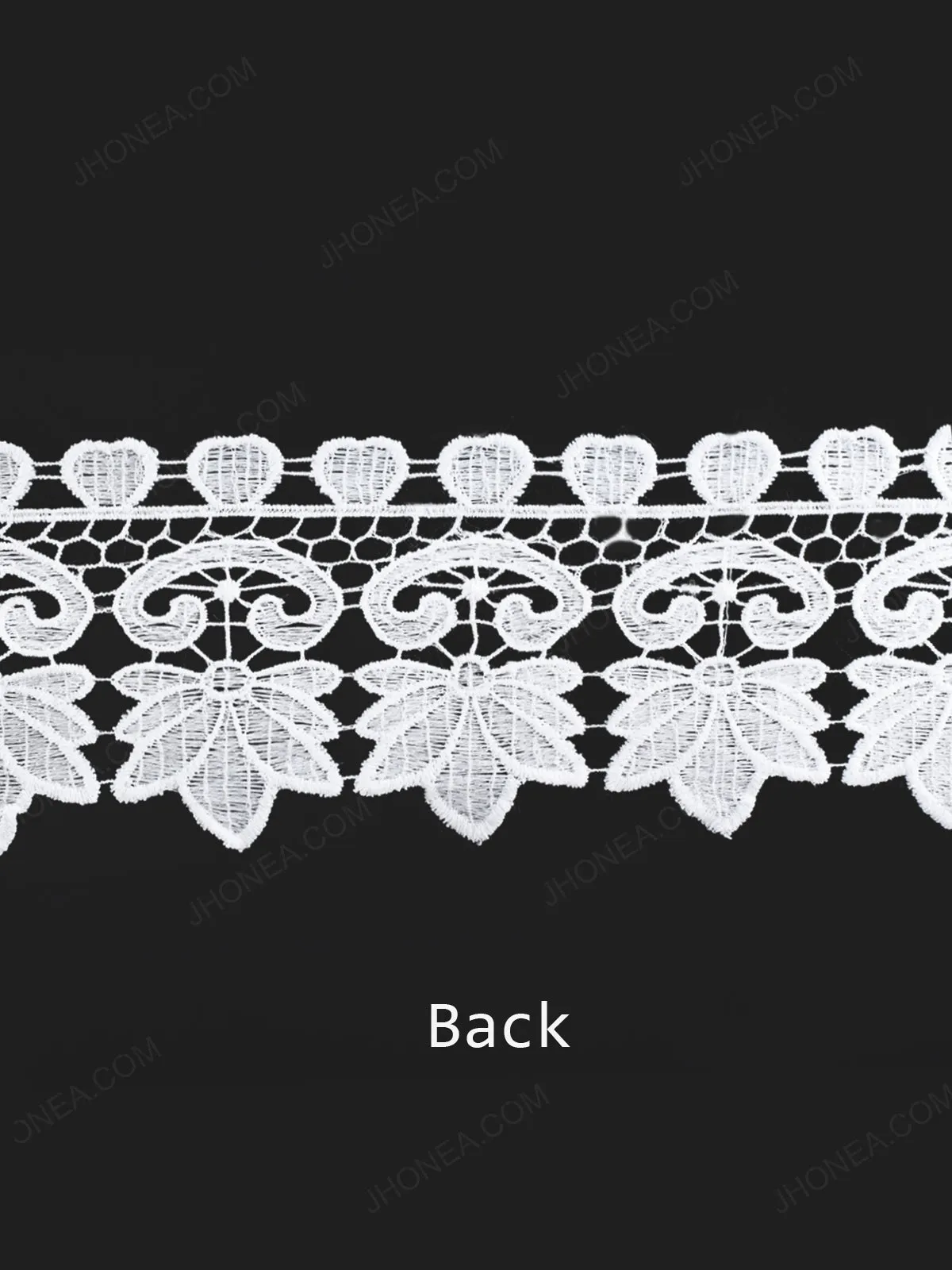 Floral Cutwork Design White Lace Trim