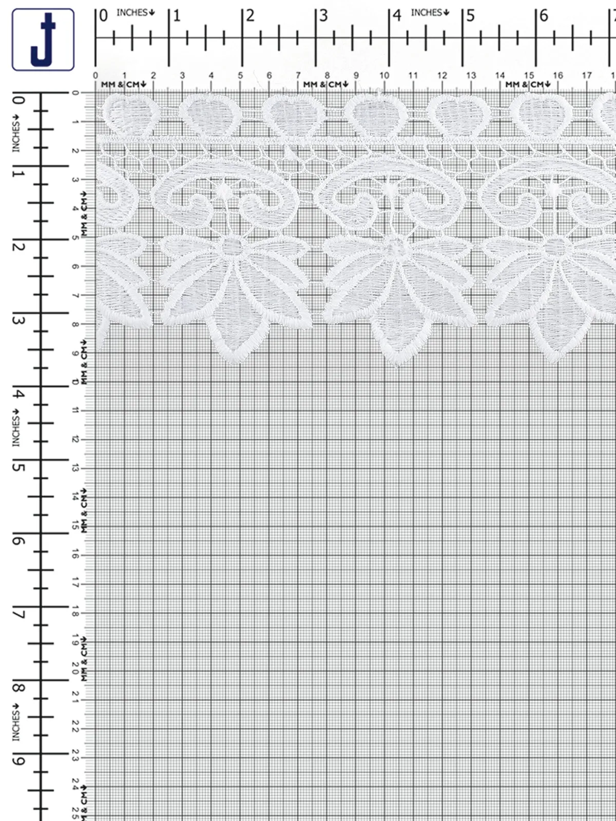 Floral Cutwork Design White Lace Trim