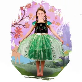 Frozen princess Anna coronation dress, Queen costume plus Accessories Set