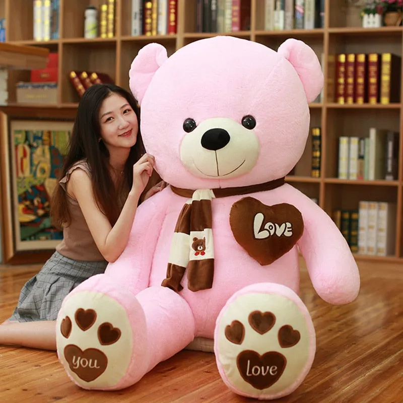 Giant Teddy Bear with Scarf Stuffed Plush Toy