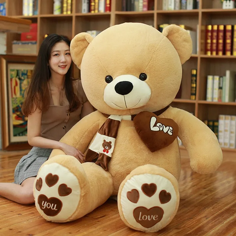 Giant Teddy Bear with Scarf Stuffed Plush Toy