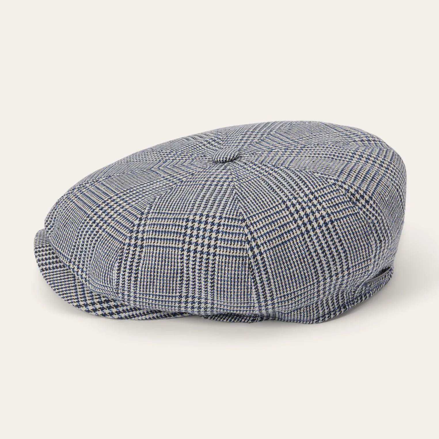 Glen Check Silk/Cotton 8-Panel Cap