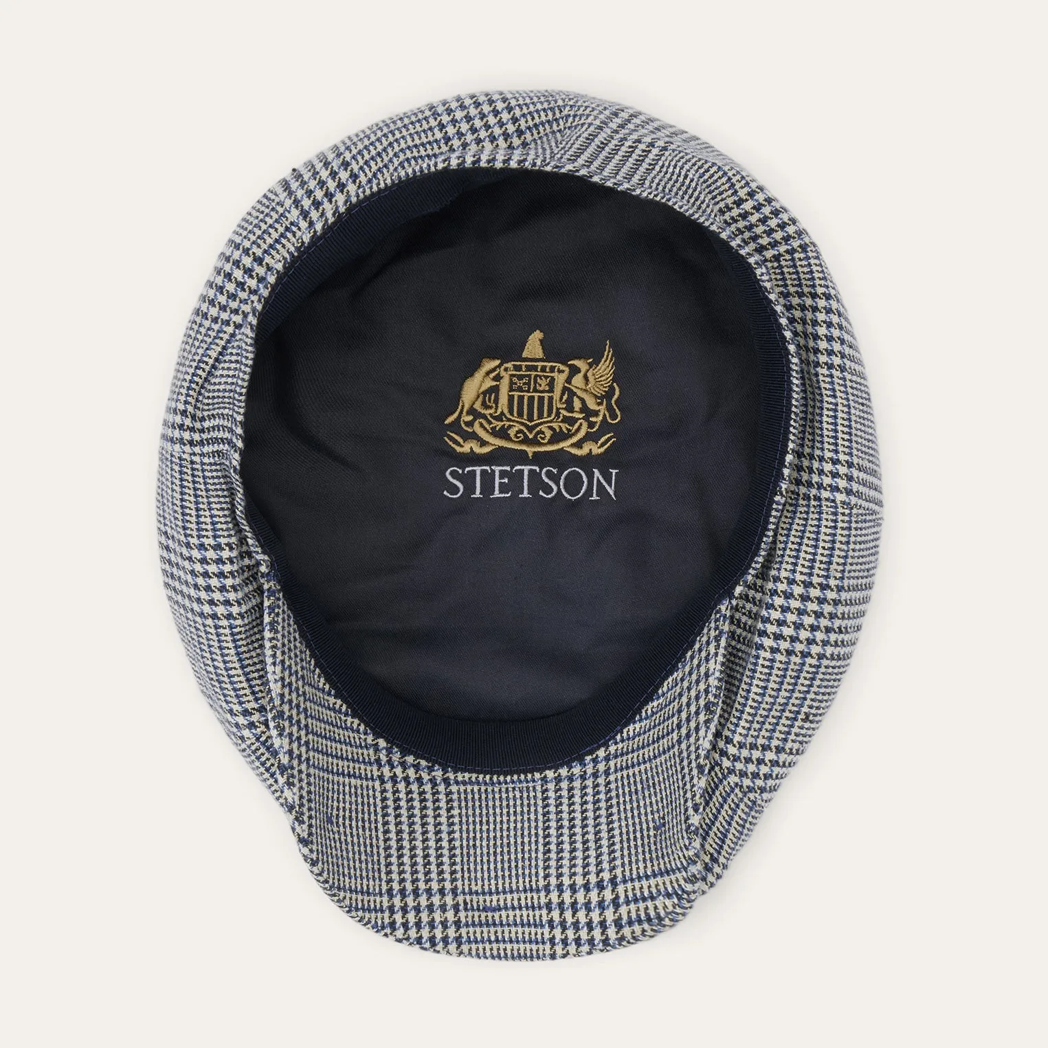 Glen Check Silk/Cotton 8-Panel Cap