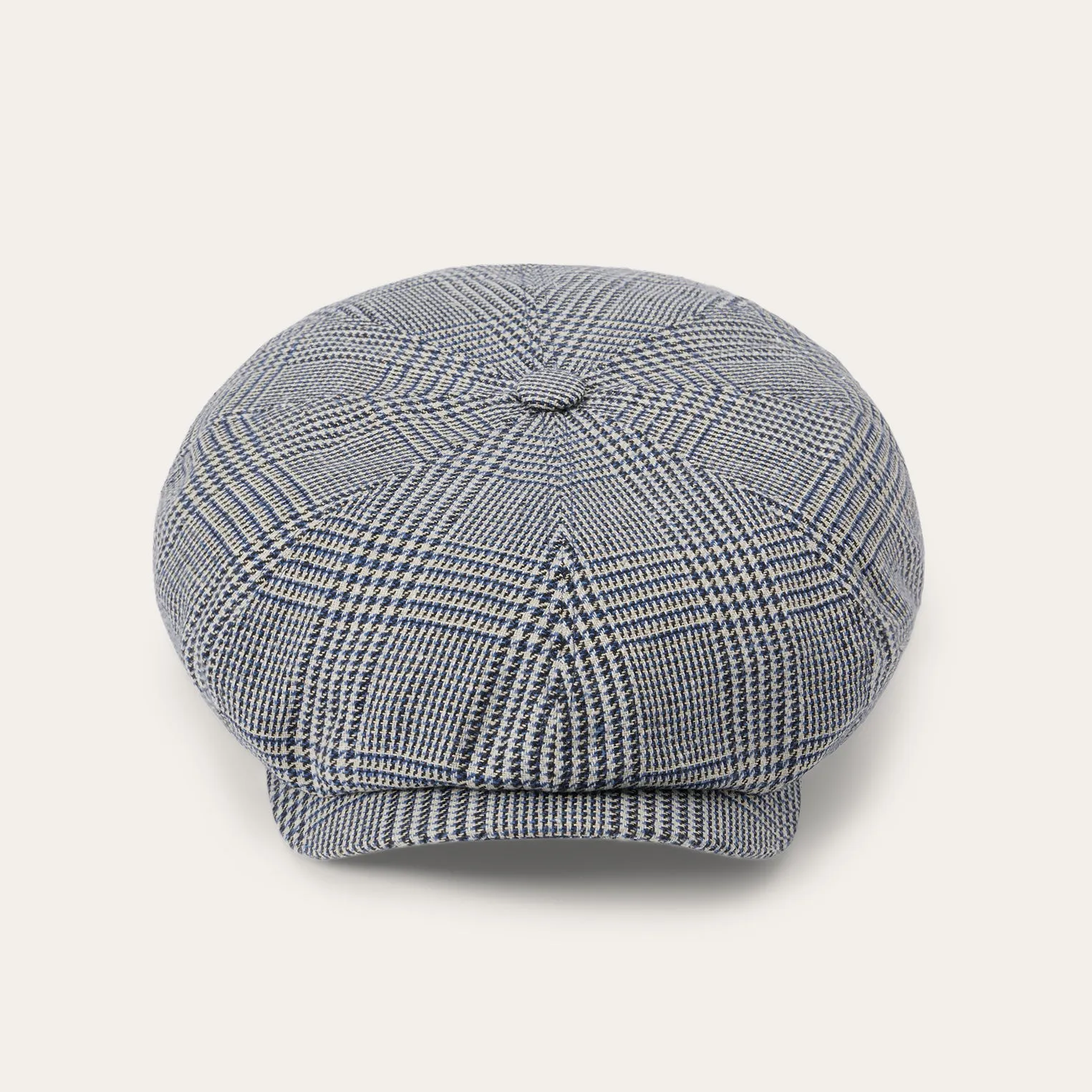 Glen Check Silk/Cotton 8-Panel Cap